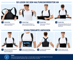 Unisex Posture Corrector Back Strap, Fully Adjustable Spinal Support Belt, Comfortable and Effective Upper Back Support