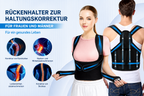 Unisex Posture Corrector Back Strap, Fully Adjustable Spinal Support Belt, Comfortable and Effective Upper Back Support