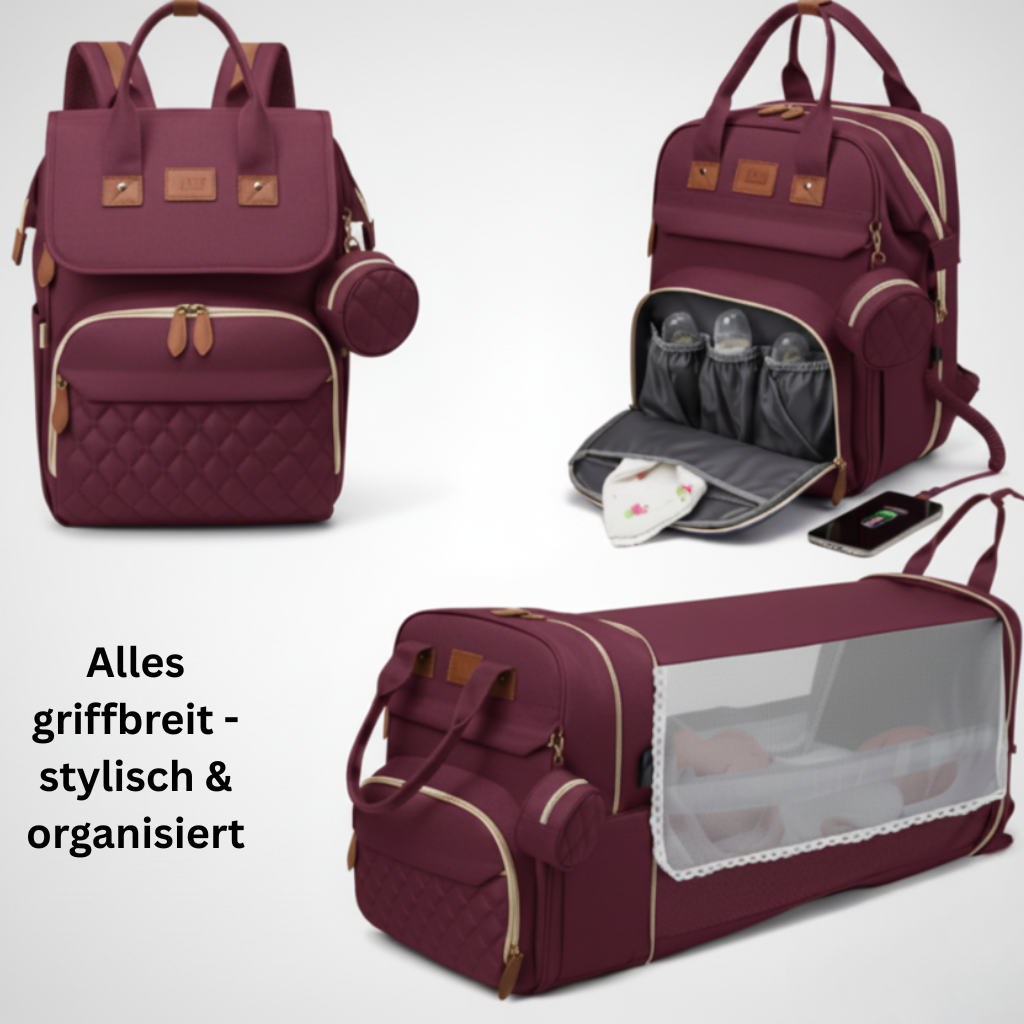 BebyGo - Wickeltasche mit Reisebett