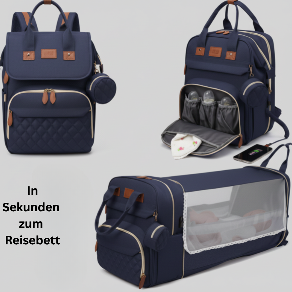 BebyGo - Wickeltasche mit Reisebett