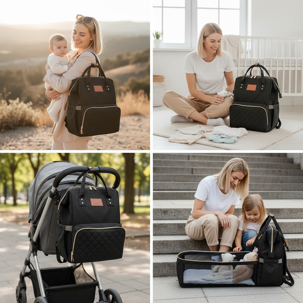 Kevffa Wickeltasche Type 3 Schwarz Lifestyle