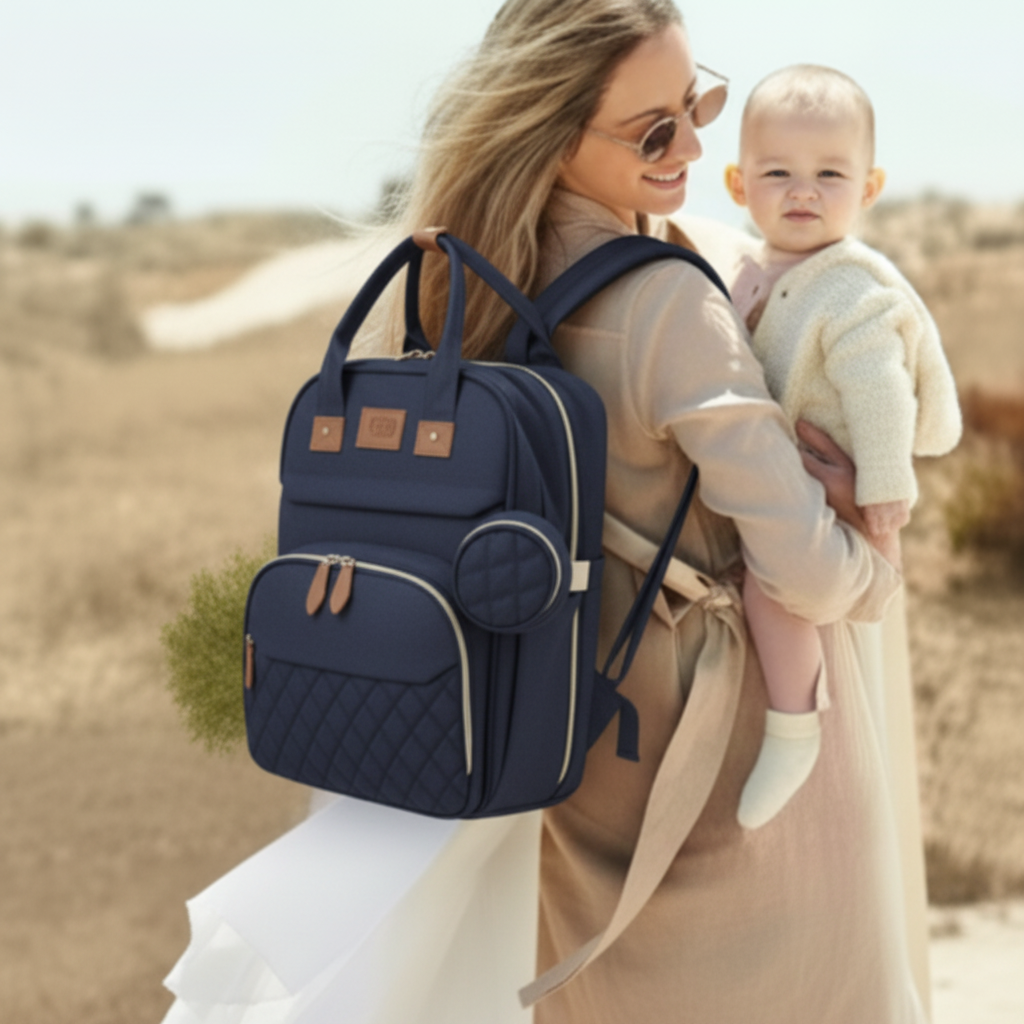 BebyGo - Wickeltasche mit Reisebett