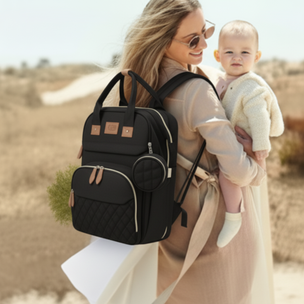 BebyGo - Wickeltasche mit Reisebett