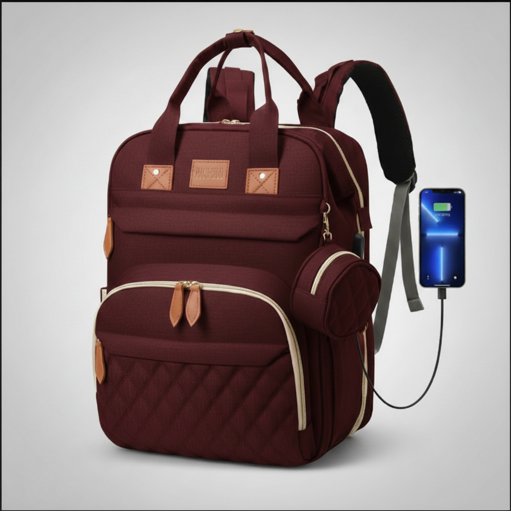 BebyGo - Wickeltasche mit Reisebett