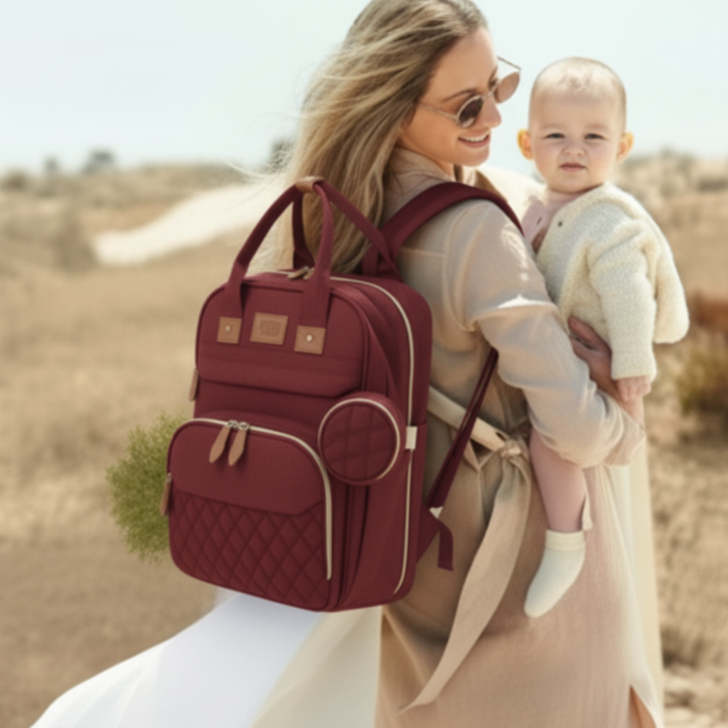 BebyGo - Wickeltasche mit Reisebett